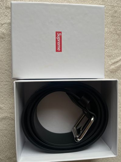 Supreme Repeat Leather Belt "Black" (22SS)
