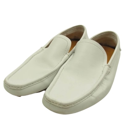 GUCCI グッチ その他靴 155991 レザー ドライビングシューズ ローファー ホワイト系 39.5【中古】