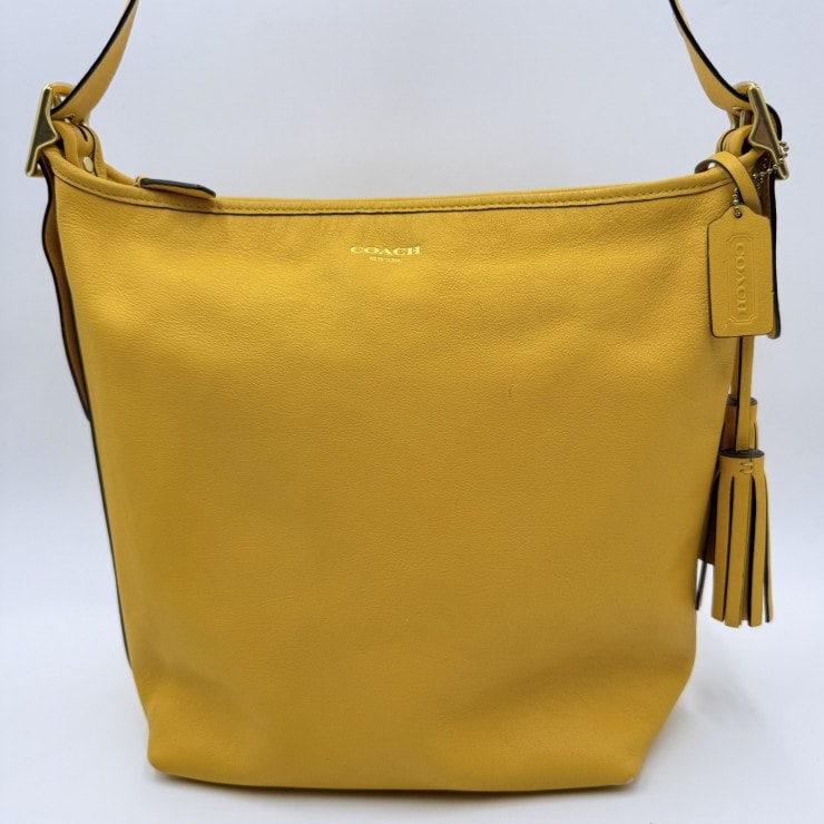 COACH イエロー レザー ショルダーバッグ コーチ COACH ショルダーバッグ （イエロー） -waja bazar - 海外