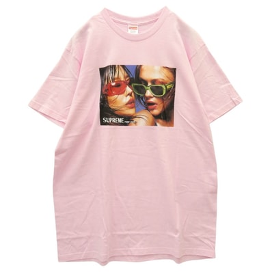 Supreme シュプリーム 23SS Eyewear Tee アイウェア Tシャツ フォトプリント Tシャツ 半袖カットソー Tee ピンク系 L【極上美品】【中古】
