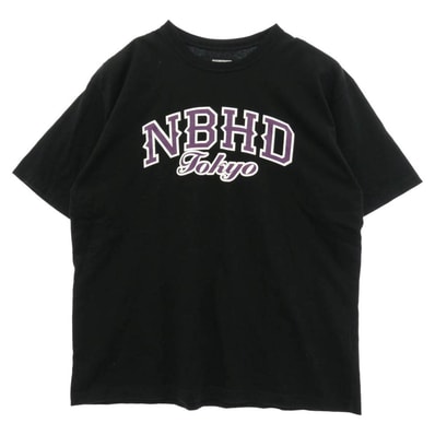 NEIGHBORHOOD ネイバーフッド NBHD Tokyo ロゴ プリント Tシャツ 半袖カットソー ブラック系 L【中古】