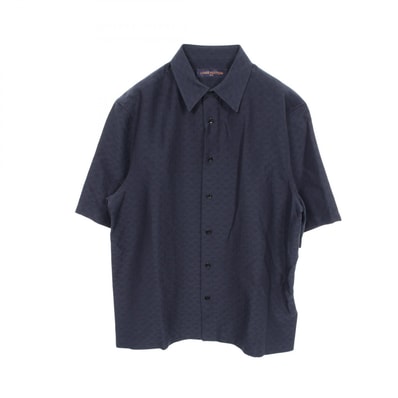 ルイ・ヴィトン LOUIS VUITTON モノグラム 半袖 衣料品 トップス シルク コットン メンズ ネイビー系 RM262ME ZO6 HRS48W 【中古】