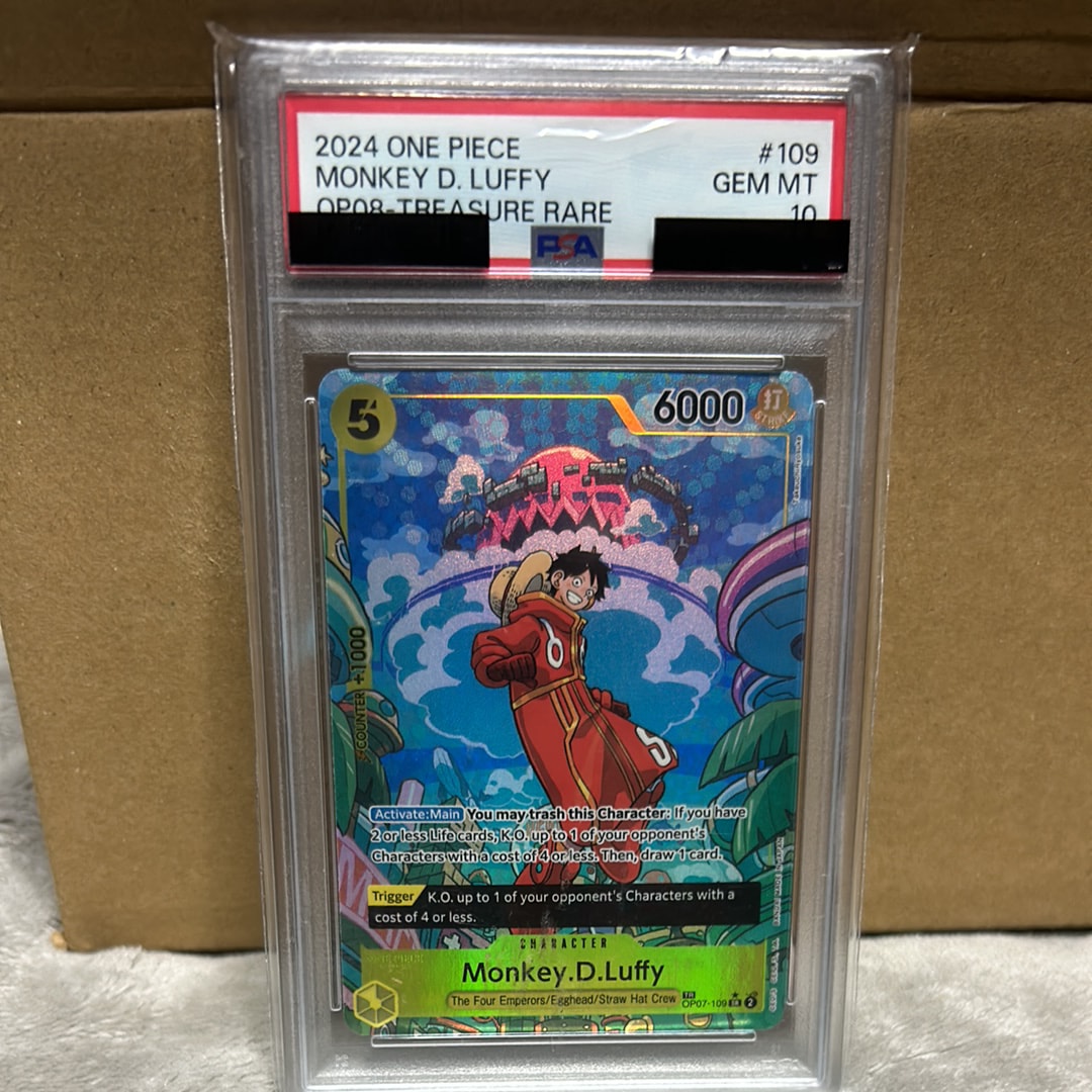 Monkey.D.Luffy SR-TR [OP07-109] [EN](Booster Pack "Two Legends") — PSA 10