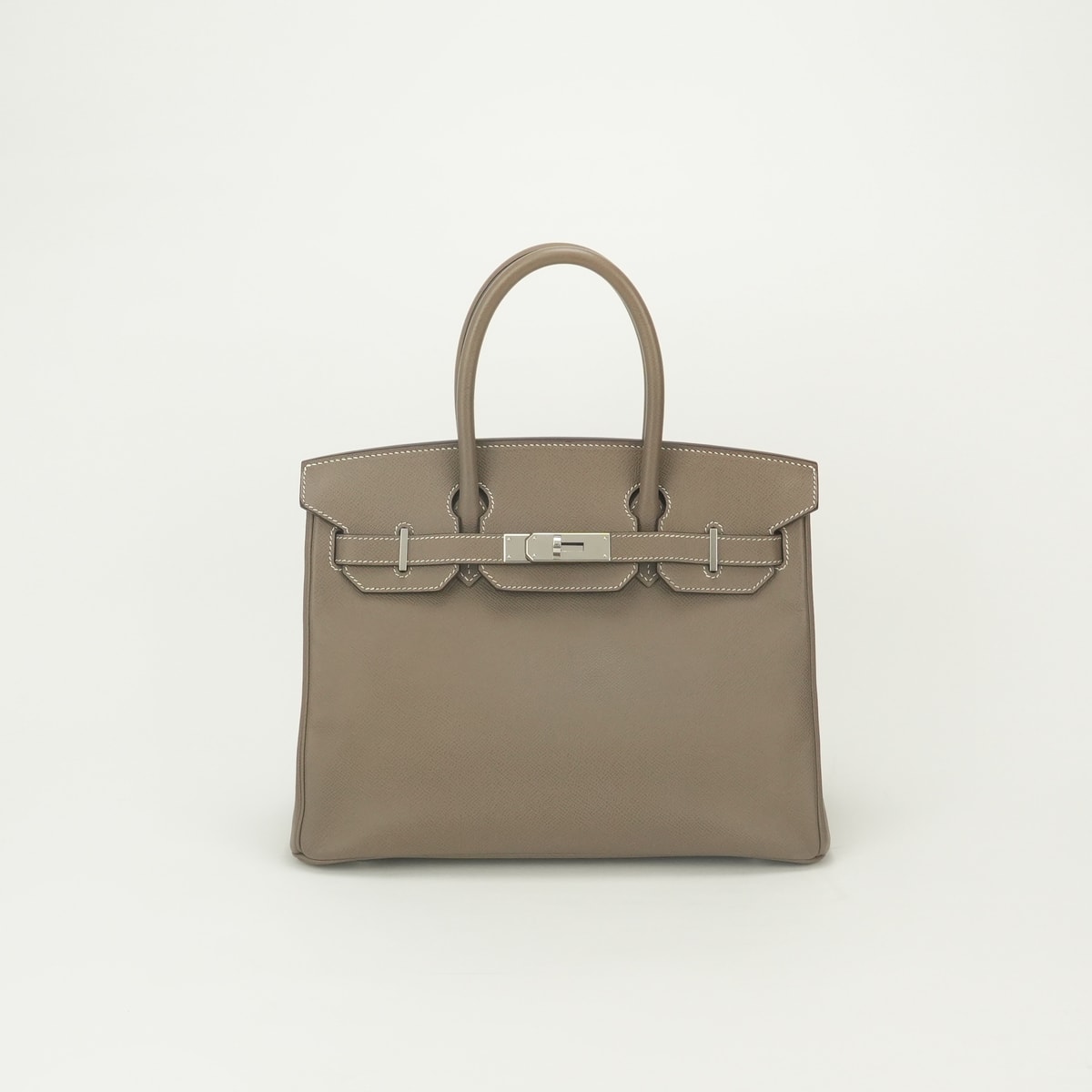 エルメス HERMES バーキン30 バッグ トートバッグ エプソン エトゥープ Etoupe グレー Gray シルバー金具 ハンドバッグ ヴォーエプソン