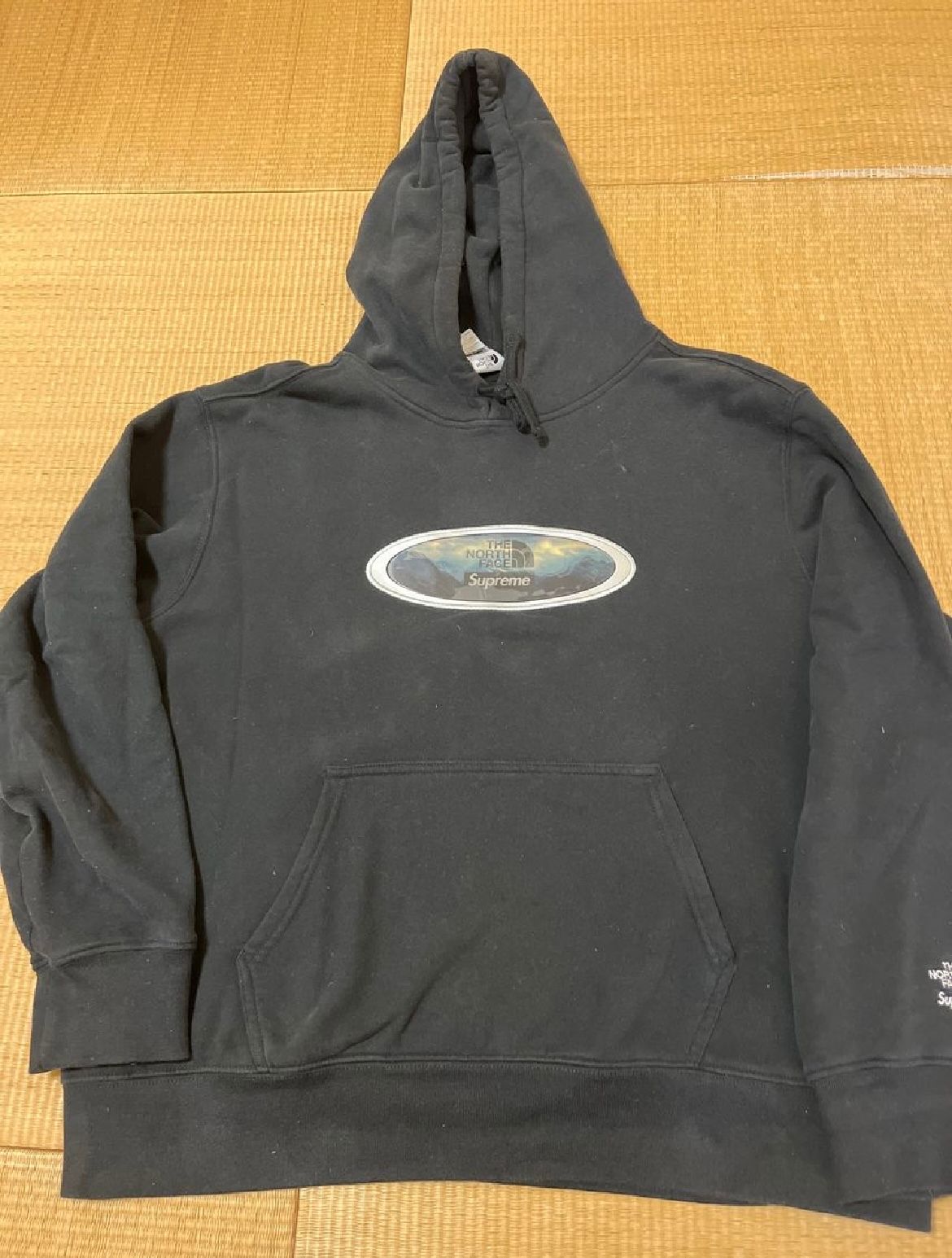 Supreme x The North Face Lenticular Mountains Hooded Sweatshirt "Black"