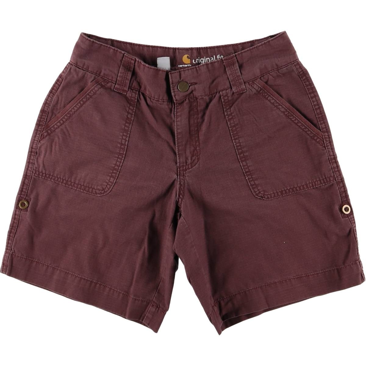 古着 カーハート Carhartt ORIGINAL FIT リップストップ ワークショーツ ショートパンツ レディースL(w30)相当/eaa561422