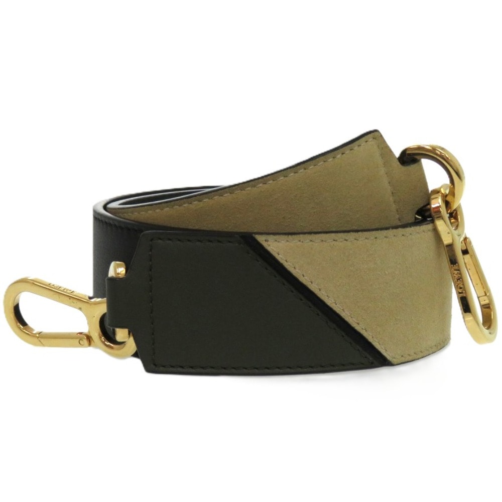 ロエベ  パズル   レザー  オリーブ ブラック  ショルダース