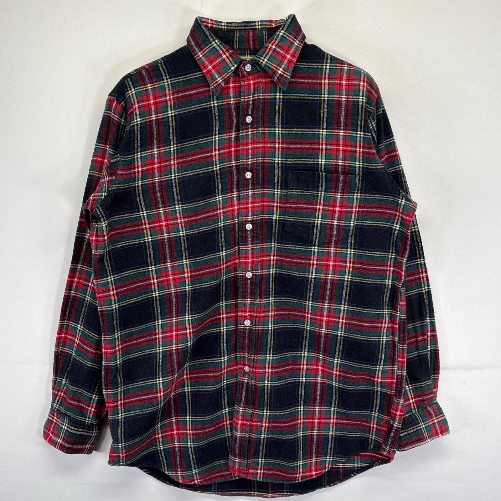 古着 80's/80年代 ヴィンテージ エルエルビーン L.L.Bean 長袖シャツ チェック柄 アウトドア 胸ポケット ネルシャツ M マルチカラー メンズ