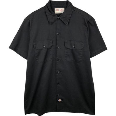 古着 ディッキーズ Dickies 半袖 ワークシャツ ボックスシャツ メンズL相当/eaa668061