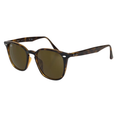 美品 Ray-Ban レイバン ライトハバナ ブラウン シルバー金具 プラスチック サングラス 男女兼用 スクエア 602455 【中古】