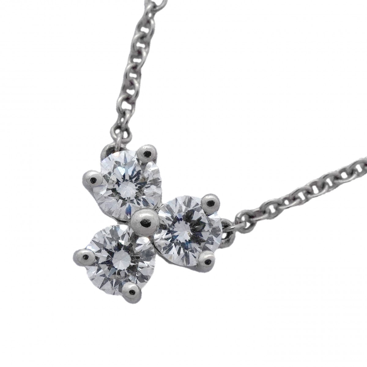 【6jdb0408-48】ティファニー ネックレス アリア 3PD Pt950 プラチナ ダイヤモンド【中古】レディース