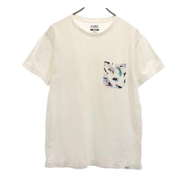 XLARGE エクストララージ 半袖 Tシャツ M ホワイト系 ポケT