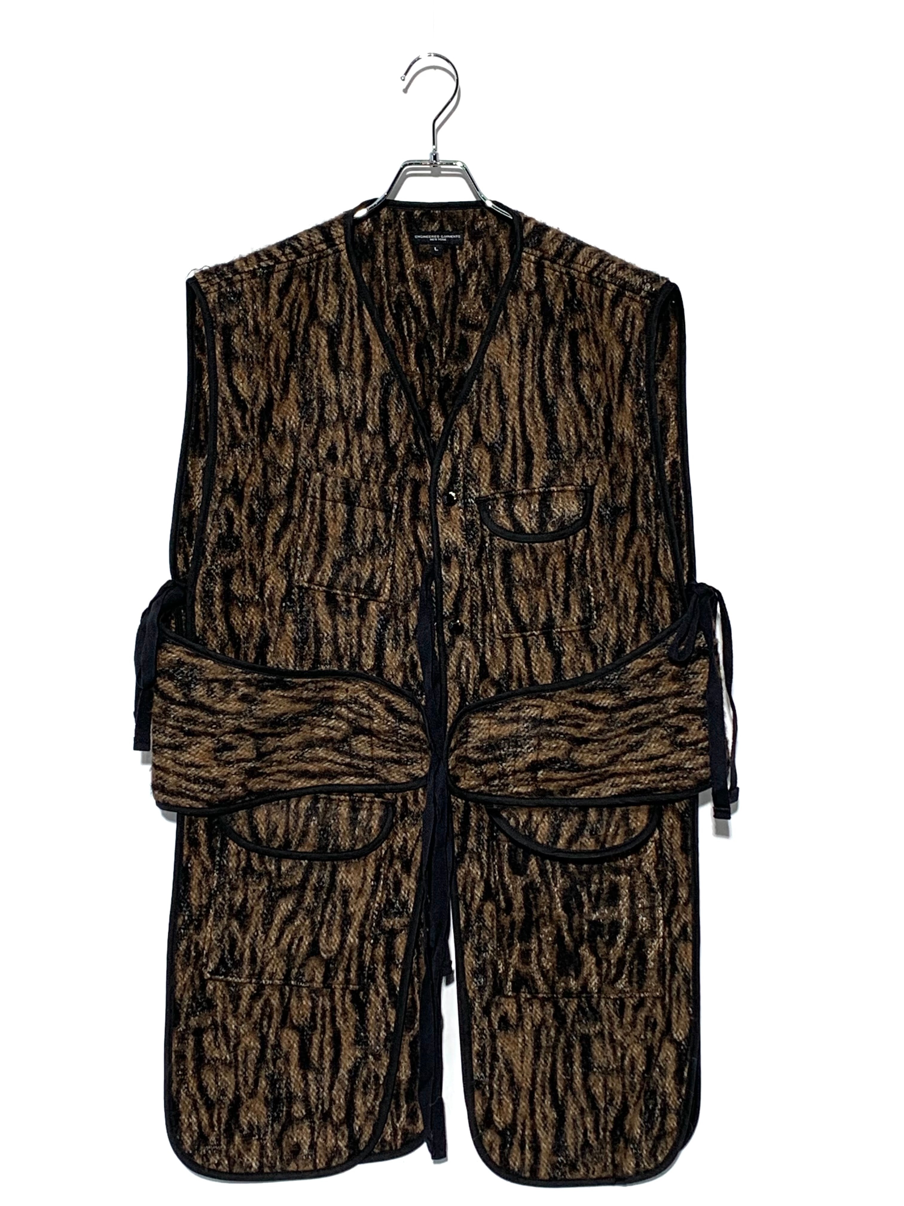 ENGINEERED GARMENTS Liner Vest Brown Acrylic Poly Bark