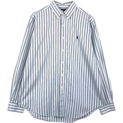 古着 ラルフローレン Ralph Lauren CLASSIC FIT クラシックフィット 長袖 ボタンダウンストライプシャツ メンズL相当/eaa659334