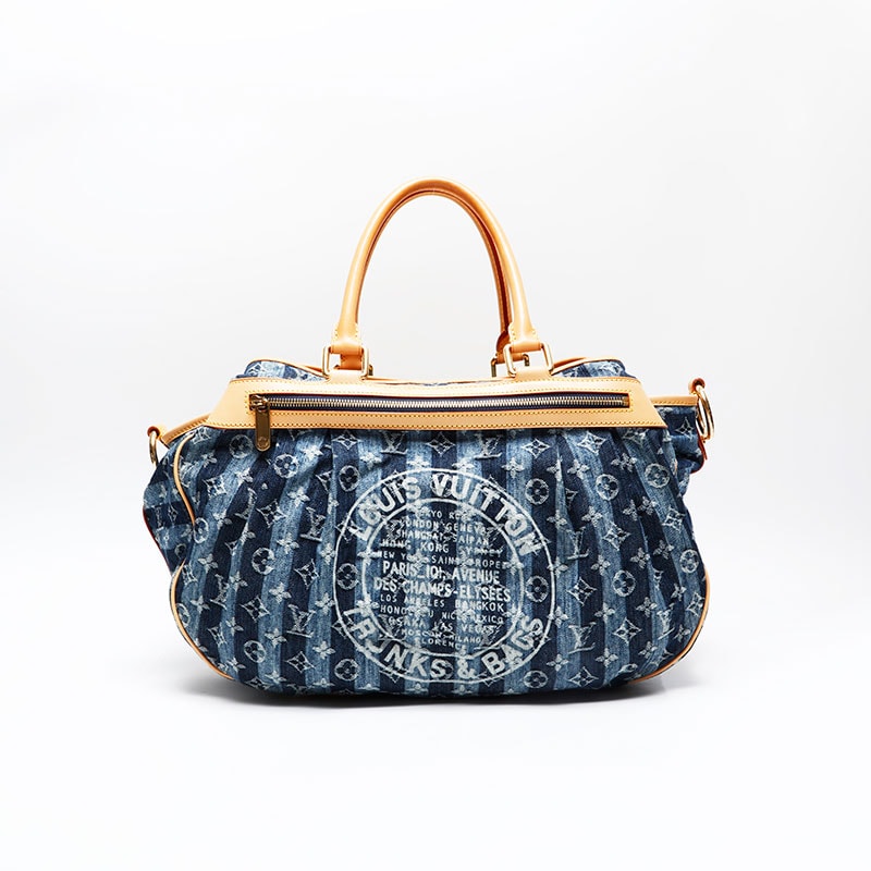 ヴィトン LV 2006年製 モノグラムデニム カバレイエGM ハンドバッグ【中古】