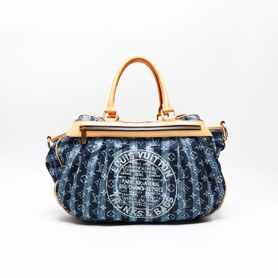 ヴィトン LV 2006年製 モノグラムデニム カバレイエGM ハンドバッグ【中古】