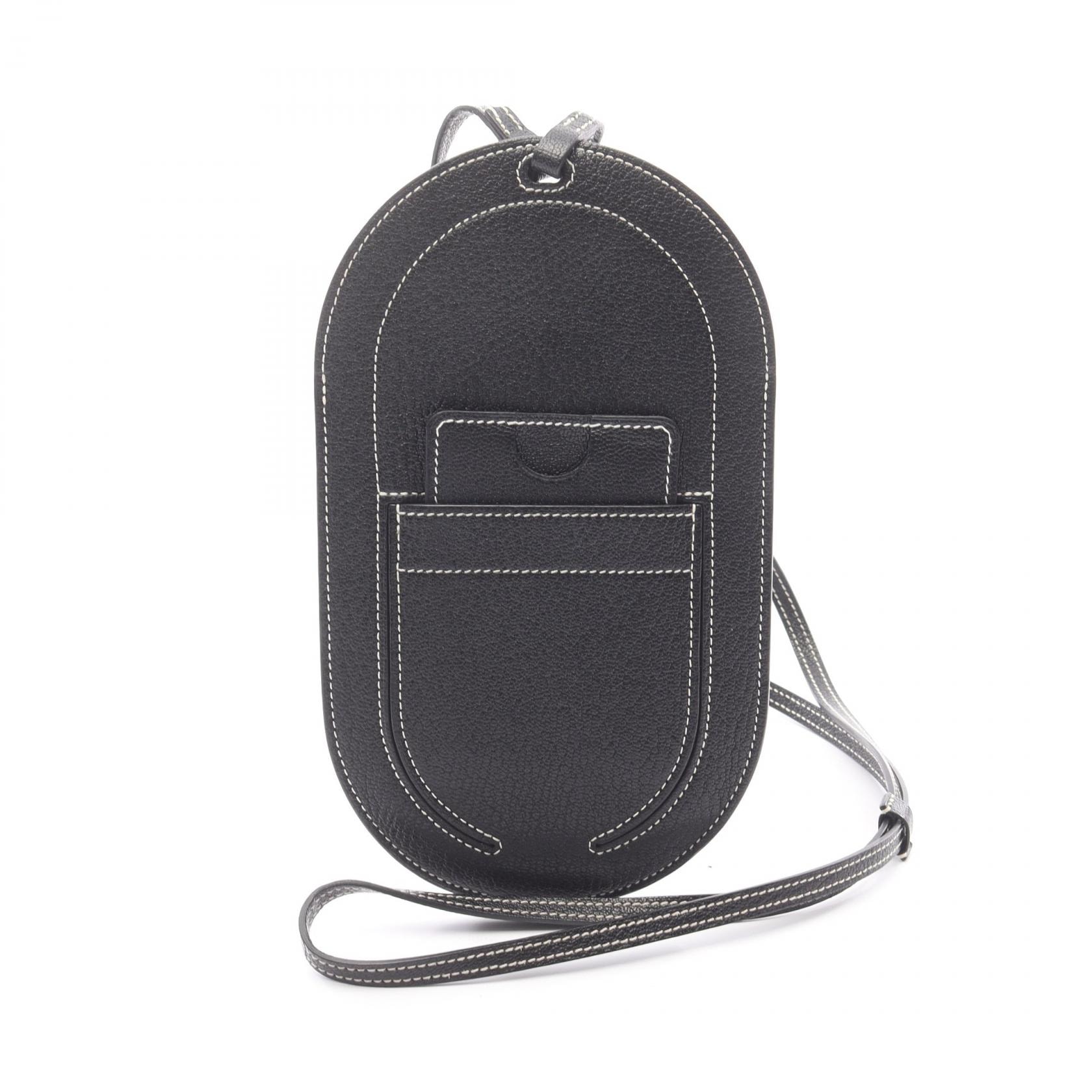 エルメス HERMES インザループトゥーゴーGM 携帯・スマホアクセサリー アクセサリー シェーブル シェーブル D刻印(2019年製造) レディース ブラック系 077704CA 【中古】