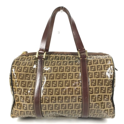フェンディ FENDI ズッカ ロゴ ズッキーノ ヴィンテージ カバン ミニボストンバッグ ハンドバッグ コーティングキャンバス ブラウン