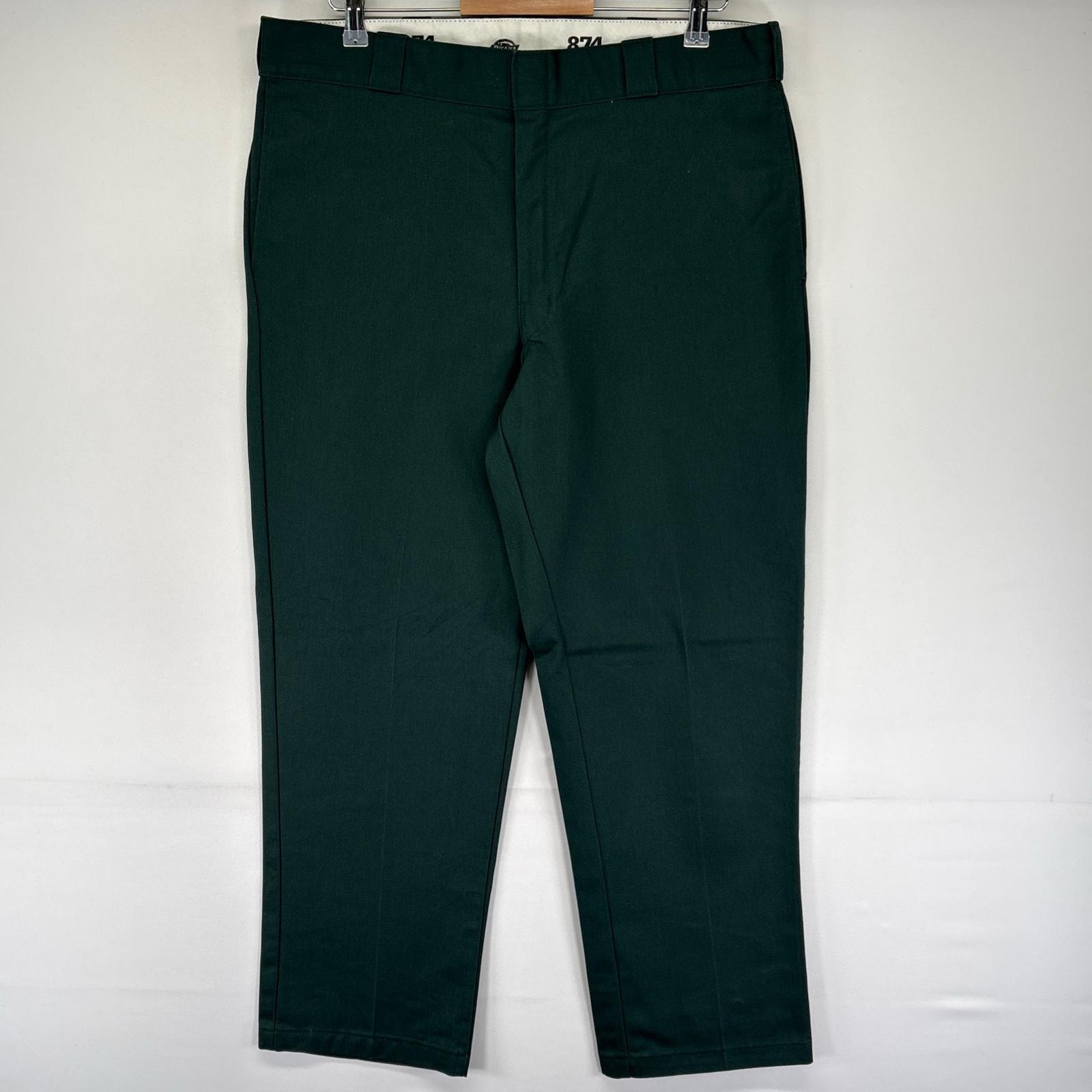 古着 リーバイス Levi's パンツ 874 チノパン 作業着 ワンポイント カラー センタープレス ジッパーフライ W38 L30  グリーン系 メンズ