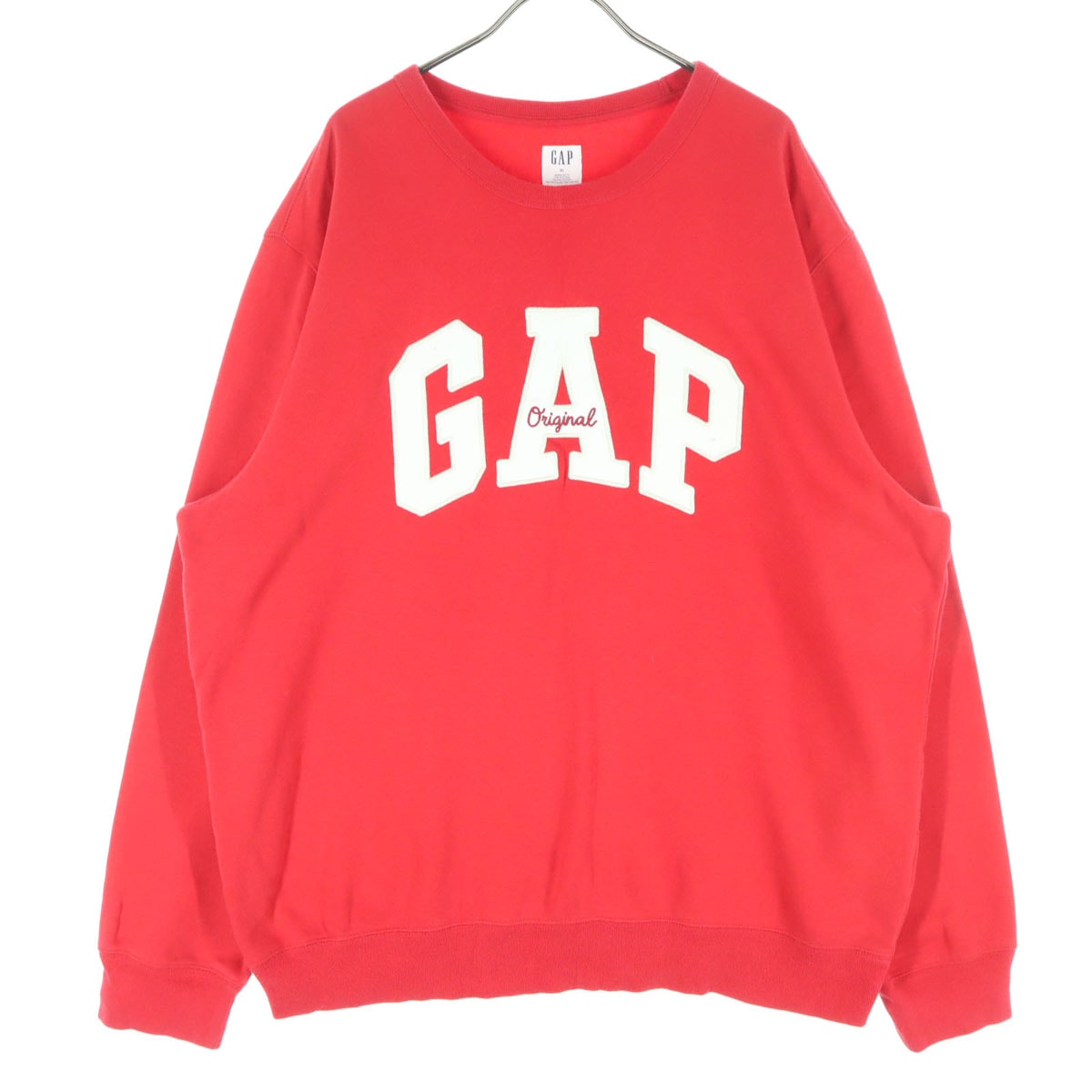 GAP ギャップ 裏起毛 ロゴ 長袖 トレーナー XL レッド