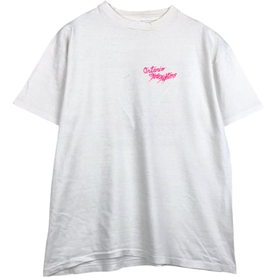 古着 80年代 ヘインズ Hanes ONTARIO FIREFIGHTERS ドクロ柄 スカル柄 アドバタイジングTシャツ USA製 メンズXL相当 ヴィンテージ/eaa649580