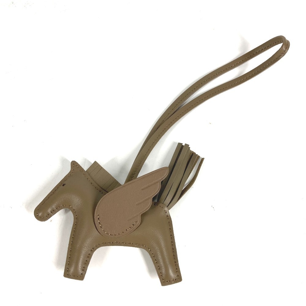 エルメス HERMES ロデオ ペガサス PM ロデオペガサスPM 馬 キーホルダー シュバル バッグチャーム ソーエトゥープ オールエトゥープ チャーム アニョーミロ K刻 エトゥープ ベージュ 新品同様