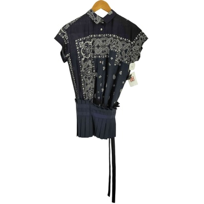 16SS プリーツドッキングペイズリーS/S シャツ【1143830720164】