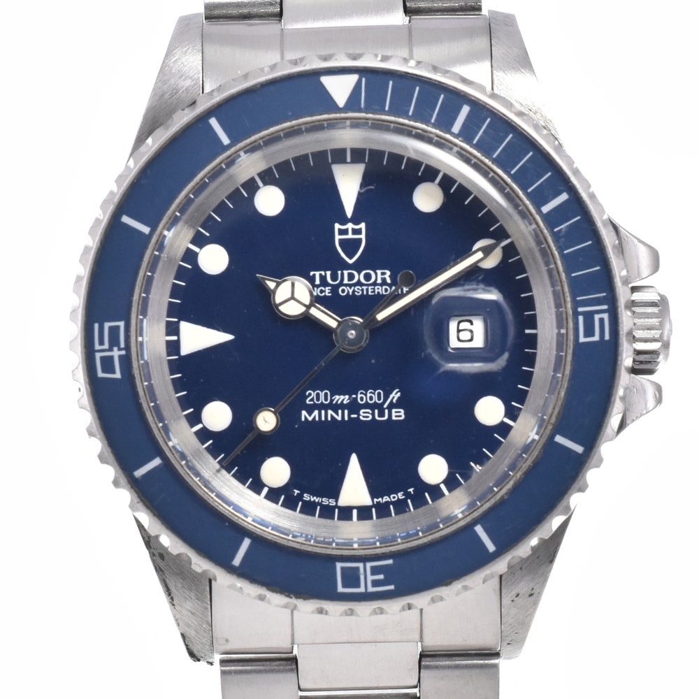 チューダー TUDOR 73090 プリンスオイスターデイト ミニサブ ブルー 自動巻き ボーイズ 良品 腕時計 N#145108