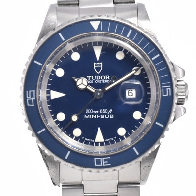 チューダー TUDOR 73090 プリンスオイスターデイト ミニサブ ブルー 自動巻き ボーイズ 良品 腕時計 N#145108