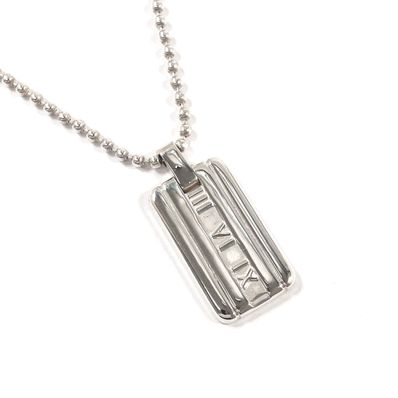 ティファニー ネックレス アトラス プレート ボールチェーン シルバ