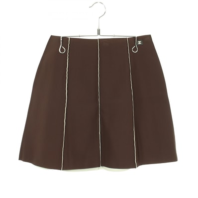 シャネル CHANEL ココマーク スカート 衣料品 ボトムス ナイロン レディース ブラウン系 P13086V07491 【中古】
