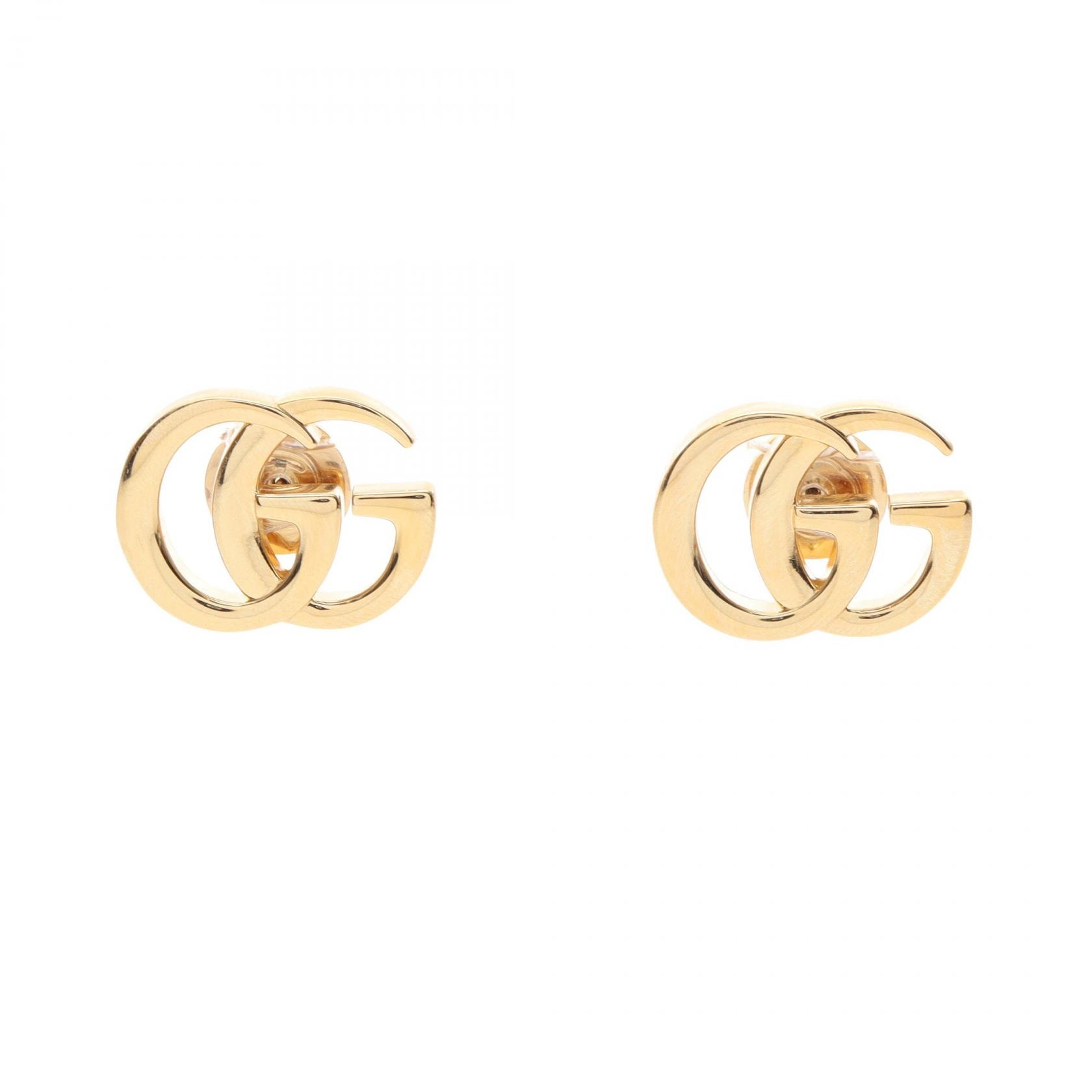 グッチ GUCCI ダブルGスタッズ ピアス ジュエリー GP(ゴールドメッキ) レディース ゴールド系 【中古】