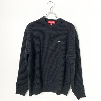 Supreme Small Box Waffle Sweater "Black"
