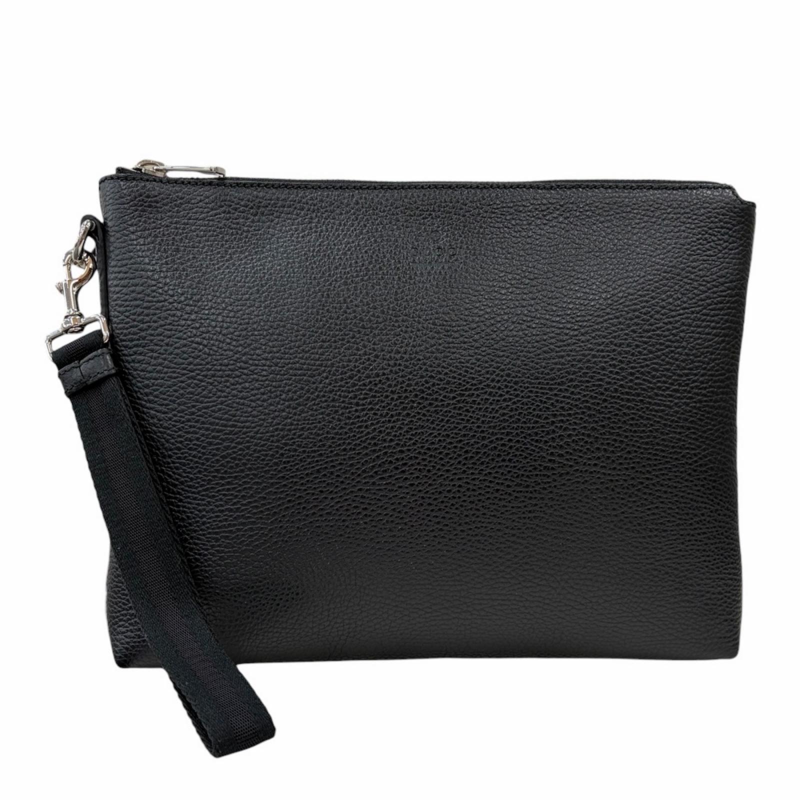 グッチ コスモポリス ハンドバッグ レザー 387075 ブラック メンズ GUCCI  中古