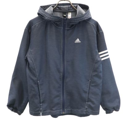 adidas 長袖 デニムウーブン ジップパーカー