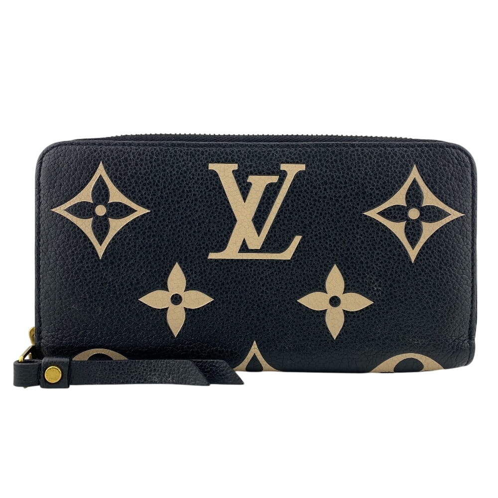 ルイヴィトン LOUIS VUITTON 長財布 モノグラムアンプラント ジッピーウォレット M80481 ブラック