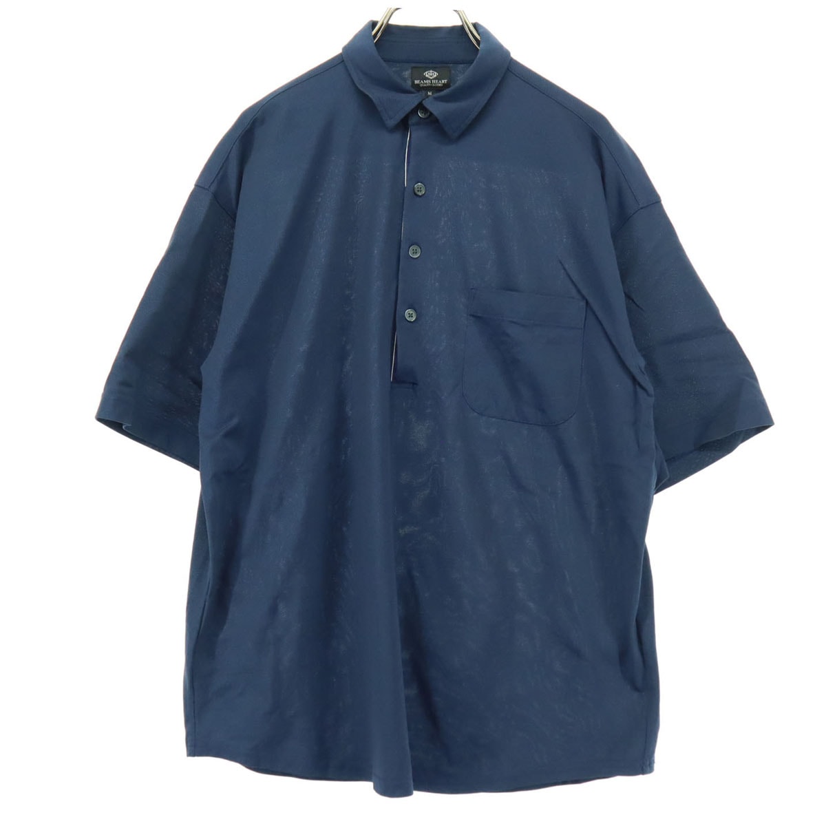 美品 BEAMS HEART ビームスハート 半袖 ポロシャツ M ネイビー