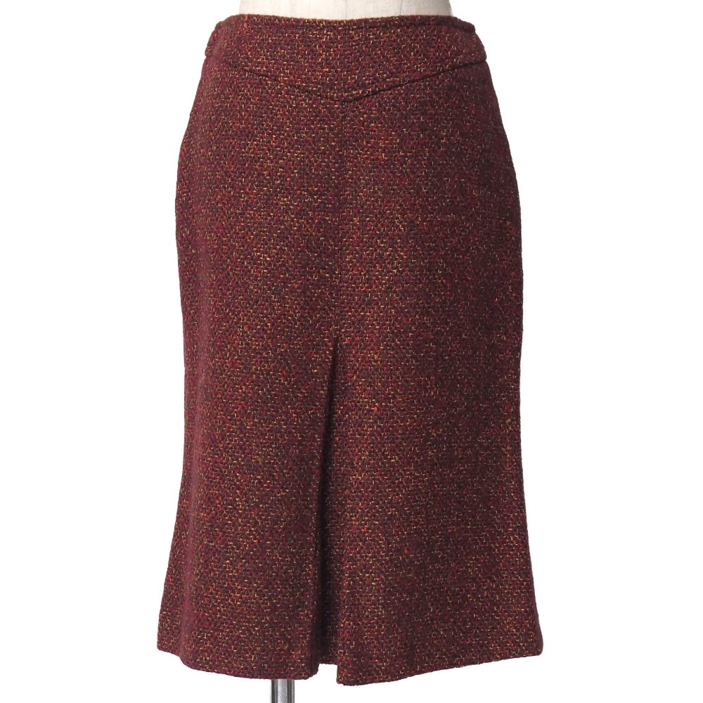 ■美品■MAX MARA マックスマーラ スカート サイズ36 ツイード インバーテッドプリーツ タイトスカート ブランド古着【中古】20260316/RA8363