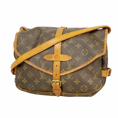 【6dd4561】ルイヴィトン ショルダーバッグ モノグラム ソミュール30 M42256 ブラウン【中古】レディース
