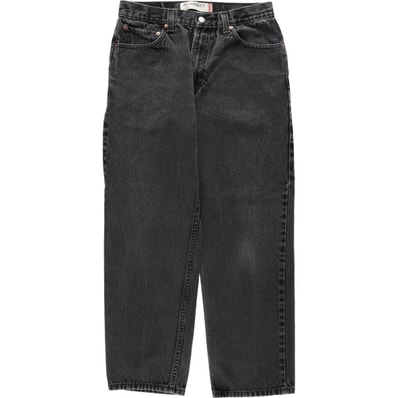 古着 00年代 リーバイス Levi's 550 RELAXED FIT ブラックデニム テーパードデニムパンツ メンズw31相当/eaa633890