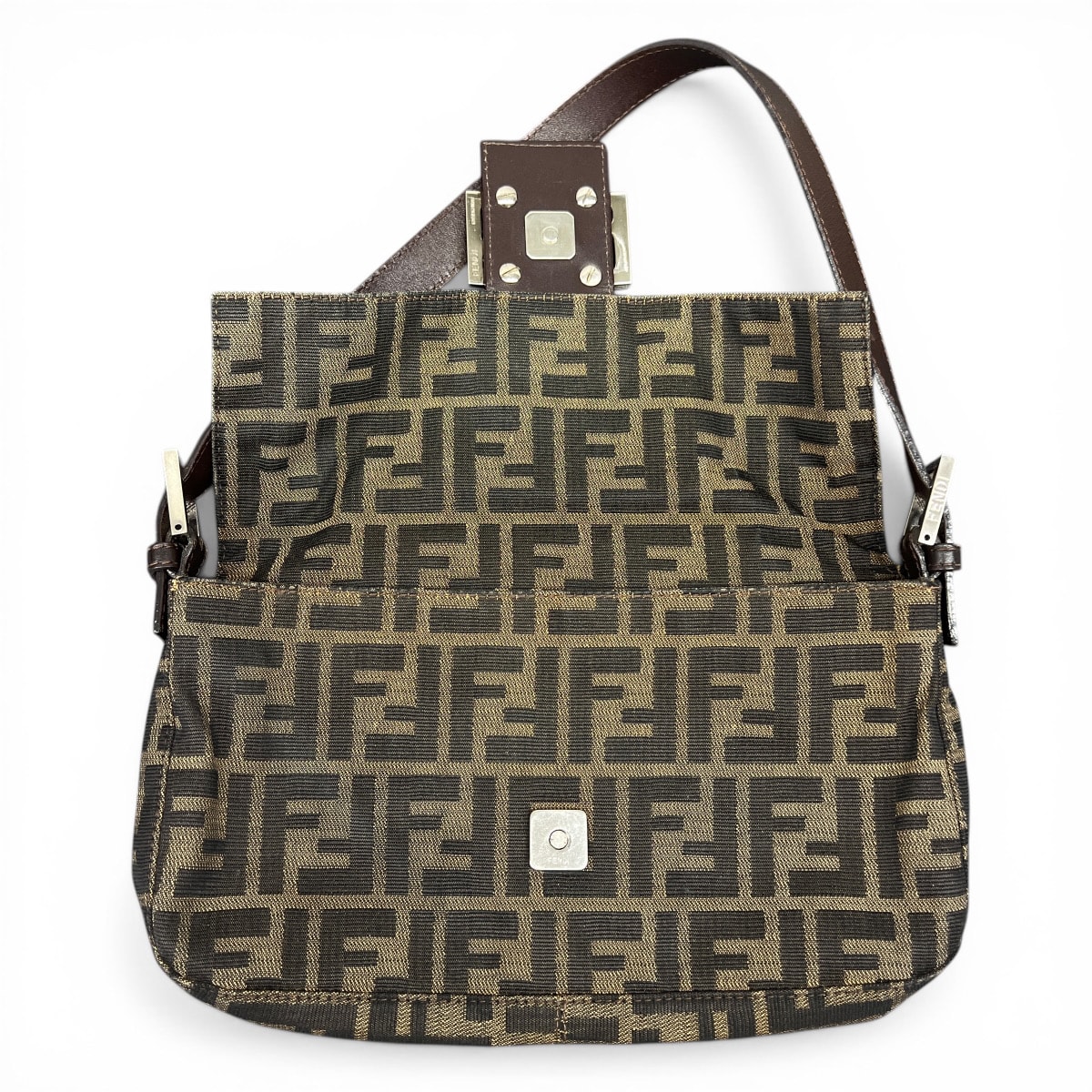 フェンディ　マンマバケット　ワンショルダーバッグ　ズッカ　キャンバス　FF金具 C (やや傷や汚れあり)】FENDI 美品 フェンディ マンマバケット ZUCCA