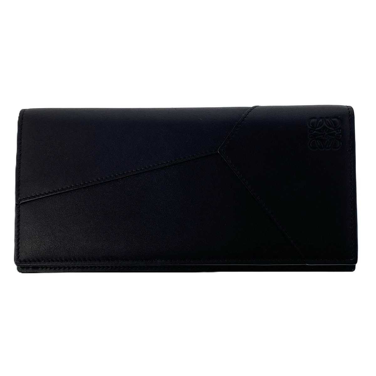 LOEWE ロエベ ホリゾンタル ウォレット パズル 長財布 C510978X07 レザー ブラック  メンズ【中古】