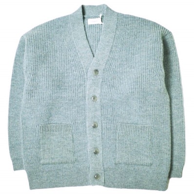 新品 Ernie Palo アーニーパロ 24AW 日本製 SHETLAND WOOL RIB MIDDLE CARDIGAN シェットランドウールリブニットカーディガン EP08KN01 46 SAX トップス g20070