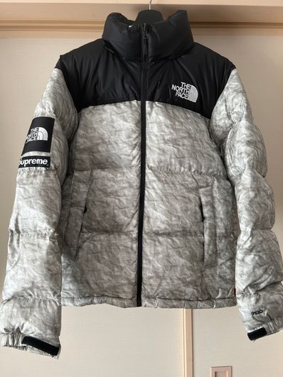 Supreme x The North Face Nuptse Jacket "White Paper Print"