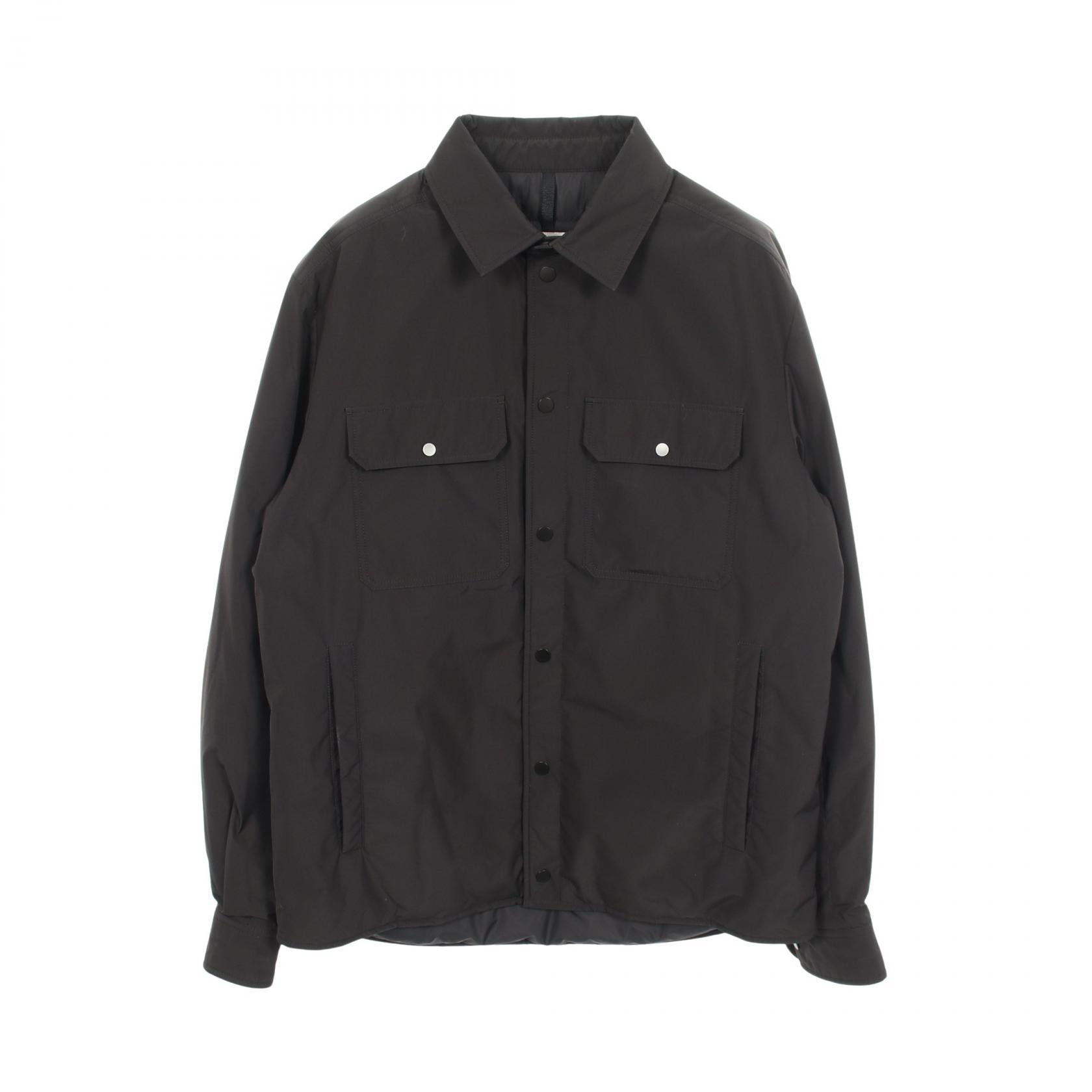 モンクレール MONCLER Ron Herman別注 OUSTALOUS シャツ ダウンジャケット 衣料品 アウター ポリエステル メンズ ブラック系 1G00020 【中古】