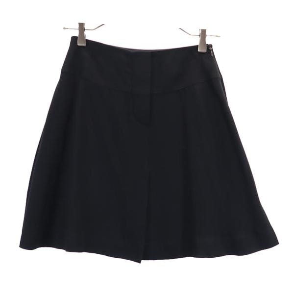 Emporio Armani エンポリオアルマーニ イタリア製 ミニ丈 フレアスカート 40 黒