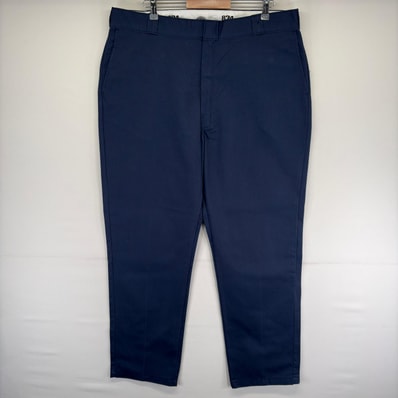 古着 ディッキーズ Dickies パンツ チノパン スラックス ワンポイントロゴ ストレート ジッパーフライ 874 w42 L34 ブルー系 メンズ
