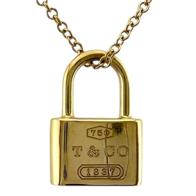 ティファニー ロック ネックレス 18金 K18イエローゴールド レディース TIFFANY&Co. 中古
