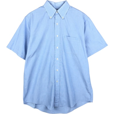 古着 ブルックスブラザーズ Brooks Brothers 346 半袖 ボタンダウン ストライプシャツ メンズL相当/eaa644931