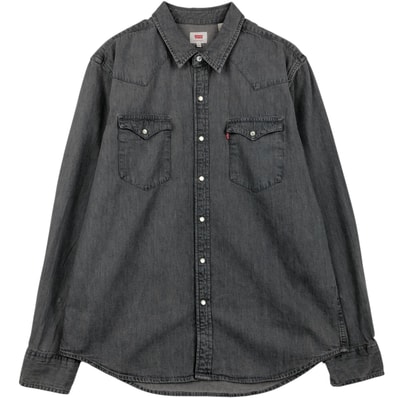 古着 リーバイス Levi's 長袖 デニムウエスタンシャツ メンズXL相当/eaa651990